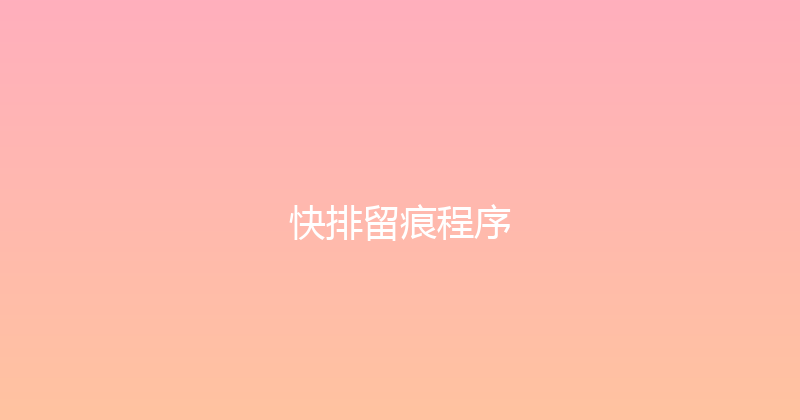 快排留痕程序 封面图